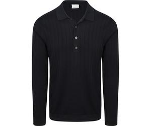 Profuomo Langarm-Poloshirt Luxury Basic Navy - Größe XXL Dunkelblau XXL