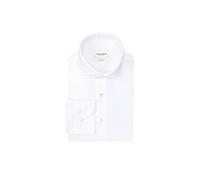 Profuomo Slim Fit Leinenhemd weiss, Einfarbig