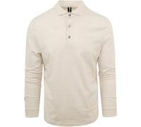 Profuomo Longsleeve Polo Beige Melange - Größe XXL Beige XXL