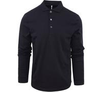 Profuomo Longsleeve Polo Navy Melange - Größe L Dunkelblau L