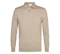 Profuomo Luxury Regular Fit Longsleeve Poloshirt beige, Einfarbig