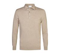Profuomo Luxury Regular Fit Longsleeve Poloshirt beige, Einfarbig