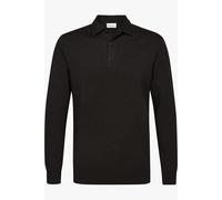 Profuomo Luxury Regular Fit Longsleeve Poloshirt braun, Einfarbig