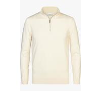 Profuomo Half Zip Pullover Luxury Off White - Größe L Wollweiß L