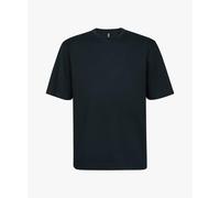 Profuomo Regular Fit T-Shirt Rundhals dunkelblau, Einfarbig