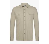 Profuomo Normal Fit Hemdjacke beige, Einfarbig