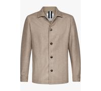 Profuomo Normal Fit Hemdjacke beige, Einfarbig