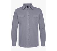Profuomo Normal Fit Hemdjacke blau, Einfarbig
