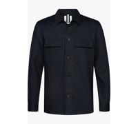 Profuomo Normal Fit Hemdjacke dunkelblau, Einfarbig