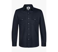 Profuomo Normal Fit Hemdjacke dunkelblau, Einfarbig