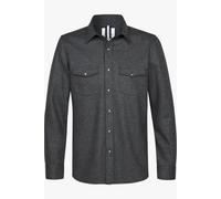 Profuomo Normal Fit Hemdjacke grau, Einfarbig