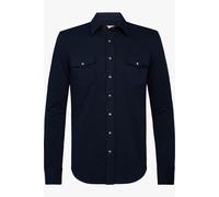 Profuomo Normal Fit Hemdjacke marine, Einfarbig