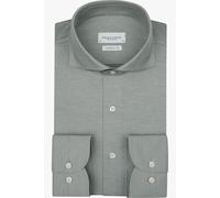 Profuomo Performance Slim Fit Jerseyhemd grau, Einfarbig