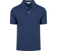 Profuomo Piqué Poloshirt Melange Indigo - Größe XL Blau XL