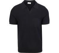 Profuomo Poloshirt Riva Structure Marine - Größe S Dunkelblau S