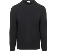 Profuomo Pullover Rib Wool Blend Navy - Größe M Dunkelblau M