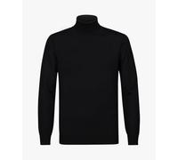 Profuomo Regular Fit Rollkragenpullover schwarz, Einfarbig