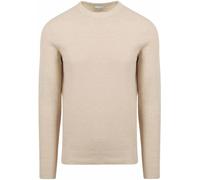 Profuomo Regular Fit Pullover ecru, Einfarbig