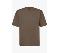 Profuomo Regular Fit Halbarmpullover braun, Einfarbig