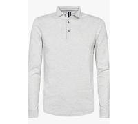 Profuomo Regular Fit Longsleeve Poloshirt grau, Einfarbig
