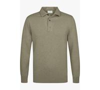 Profuomo Regular Fit Longsleeve Poloshirt grün, Einfarbig