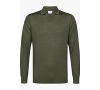 Profuomo Regular Fit Longsleeve Poloshirt grün, Einfarbig