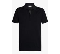 Profuomo Knitted Half Zip Poloshirt Dropneedle Navy - Größe M Dunkelblau M