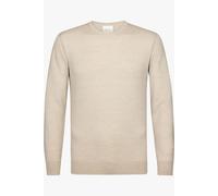 Profuomo Pullover aus Merinowolle mit Rundhalsausschnitt in Beige, Größe S