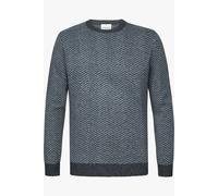 Profuomo Regular Fit Pullover blau, Einfarbig