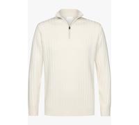 Profuomo Regular Fit Pullover ecru, Einfarbig