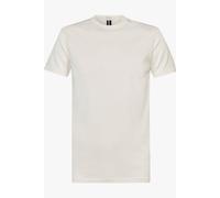 Profuomo Regular Fit T-Shirt Rundhals ecru, Einfarbig