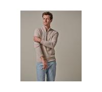 Profuomo Regular Fit Troyer beige, Einfarbig