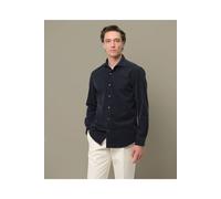 Profuomo Relaxed Fit Cordhemd marine, Einfarbig