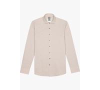 Profuomo Relaxed Fit Hemd beige, Fischgrat