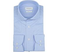 Profuomo Sky Blue Slim Fit Jerseyhemd bleu, Einfarbig