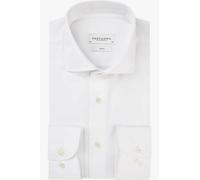 Profuomo Sky Blue Travel Slim Fit Hemd weiss, Einfarbig
