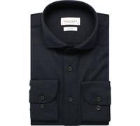 Profuomo Hemd Peached Twill Flanell Navy - Größe 44 Dunkelblau 44