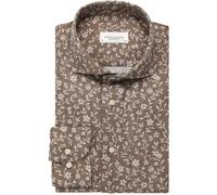 Profuomo Slim Fit Hemd braun, Blumen
