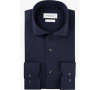 Profuomo Slim Fit Hemd dunkelblau, Einfarbig