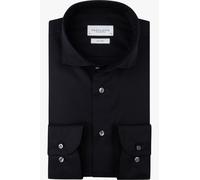 Profuomo Slim Fit Hemd schwarz, Einfarbig