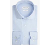 Profuomo Slim Fit Jerseyhemd hellblau, Einfarbig