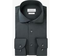 Profuomo Slim Fit Jerseyhemd grün, Einfarbig