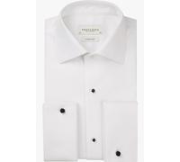 Profuomo Slim Fit Smokinghemd weiss, Einfarbig