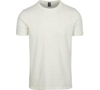 Profuomo Regular Fit T-Shirt Rundhals ecru, Einfarbig