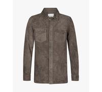 Profuomo Normal Fit Hemdjacke taupe, Einfarbig