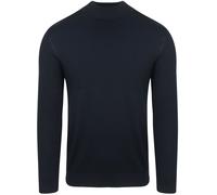 Profuomo Pullover aus Merinowolle mit Stehkragen in Marine, Größe L