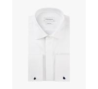 Profuomo Sky Blue Slim Fit Galahemd weiss, Einfarbig