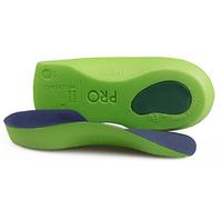 PROII PLANTAR SERIES Orthopädische Einlegesohlen, 3/4-Länge, sehr dünn, mit Fersenpolster, gegen Plantarfasziitis/Metatarsalgie, Grün, für Erwachsene mit Fußproblemen, Unisex, Einlegesohle