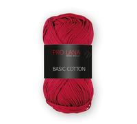 Prolana Basic Cotton - 50G - Farbe: 38, Kirschrot (33 Farben Erhältlich)
