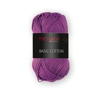Prolana Basic Cotton - 50g - Farbe: 45, zyclame (33 Farben erhältlich)